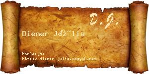 Diener Júlia névjegykártya