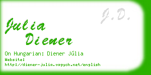 julia diener business card