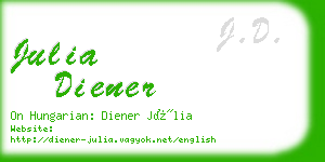 julia diener business card